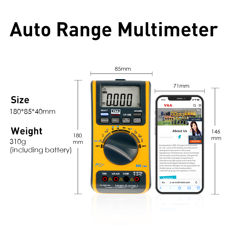 VA18B RMS Multimeter with USB - Image 5