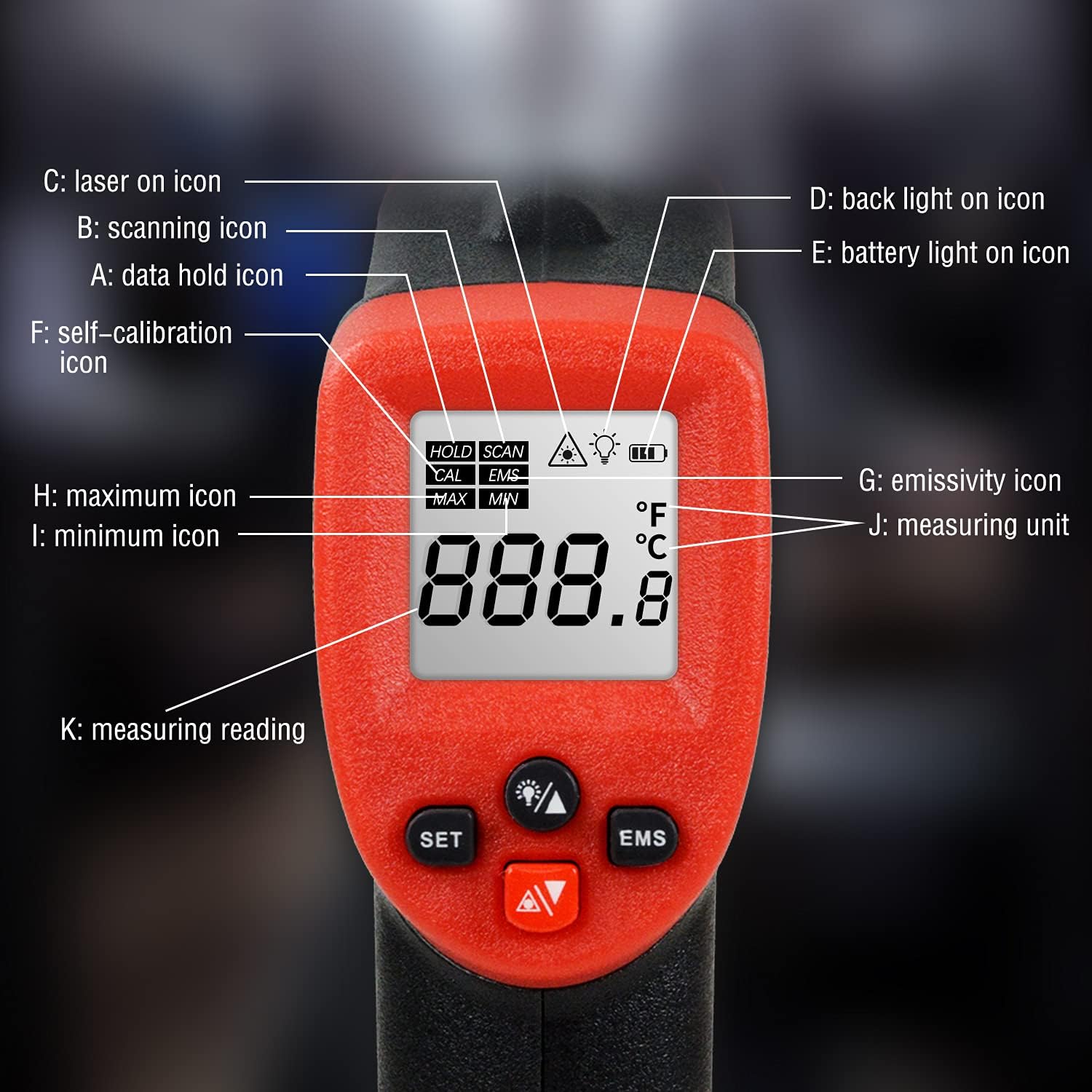 VA8050A General Non-Contact Thermometer - Image 4